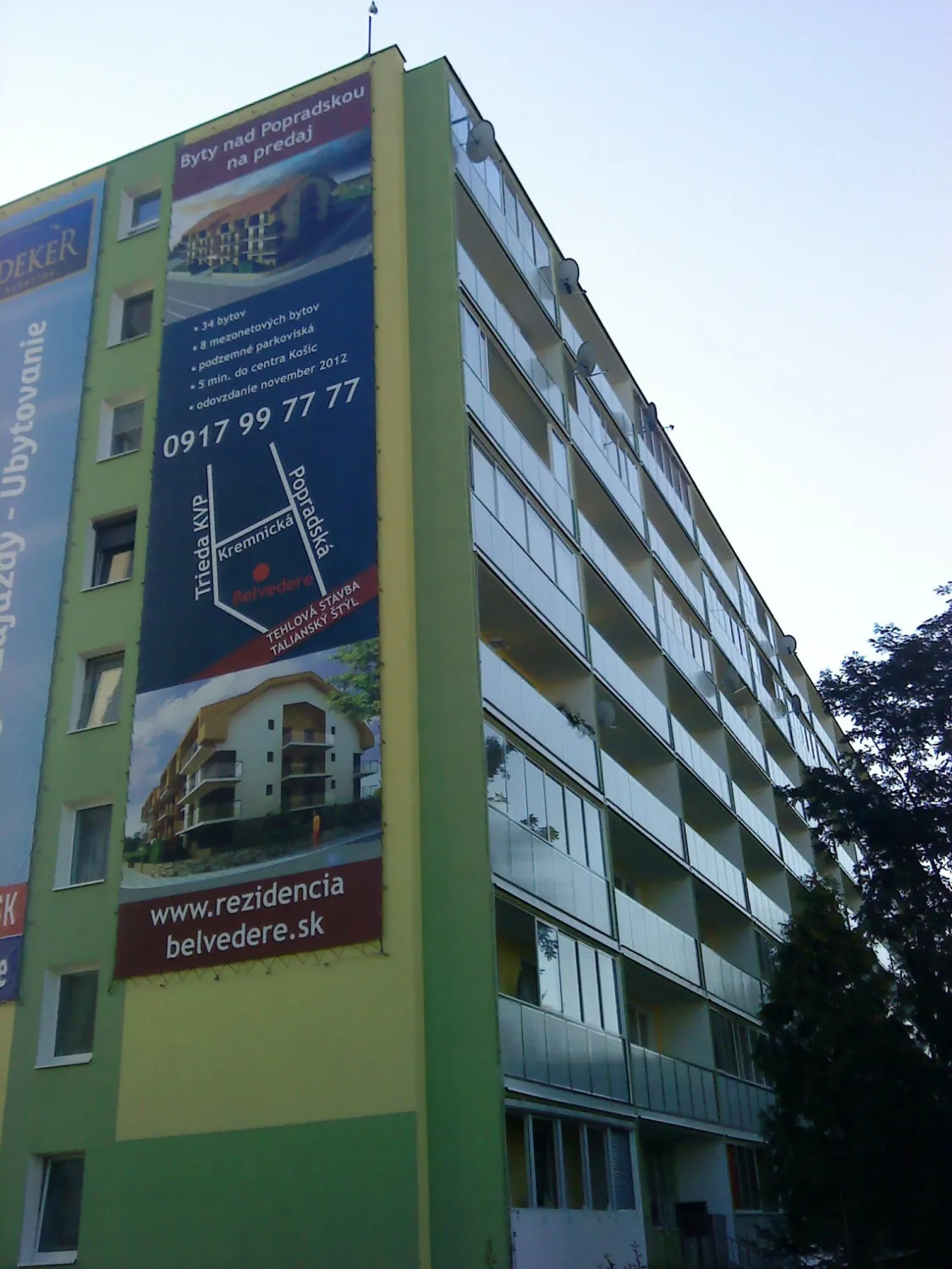 Zateplenie balkónových ostení na Fibichovej ulici v Košiciach.